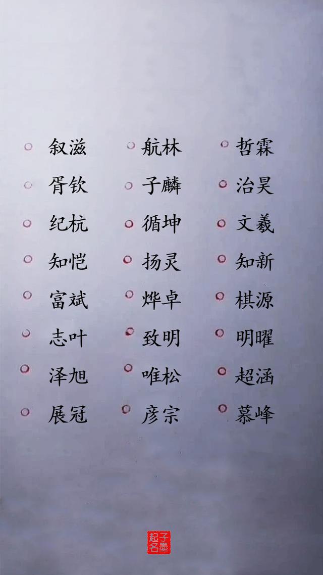 男宝宝名字库：这些男宝宝名字，每个都脍炙人口